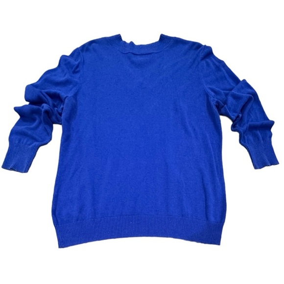 Adrienne Vittadini Size XXL Royal Blue V-neck  Sweater - Picture 2 of 3